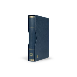 Classeur Premium cuir pour timbres 64 pages noires avec étui.