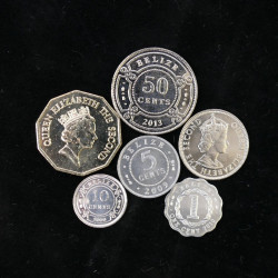 Belize 6 monnaies de collection.