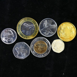 Botswana 7 monnaies de collection.