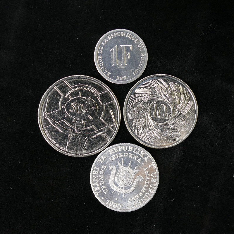 Burundi 4 monnaies de collection.