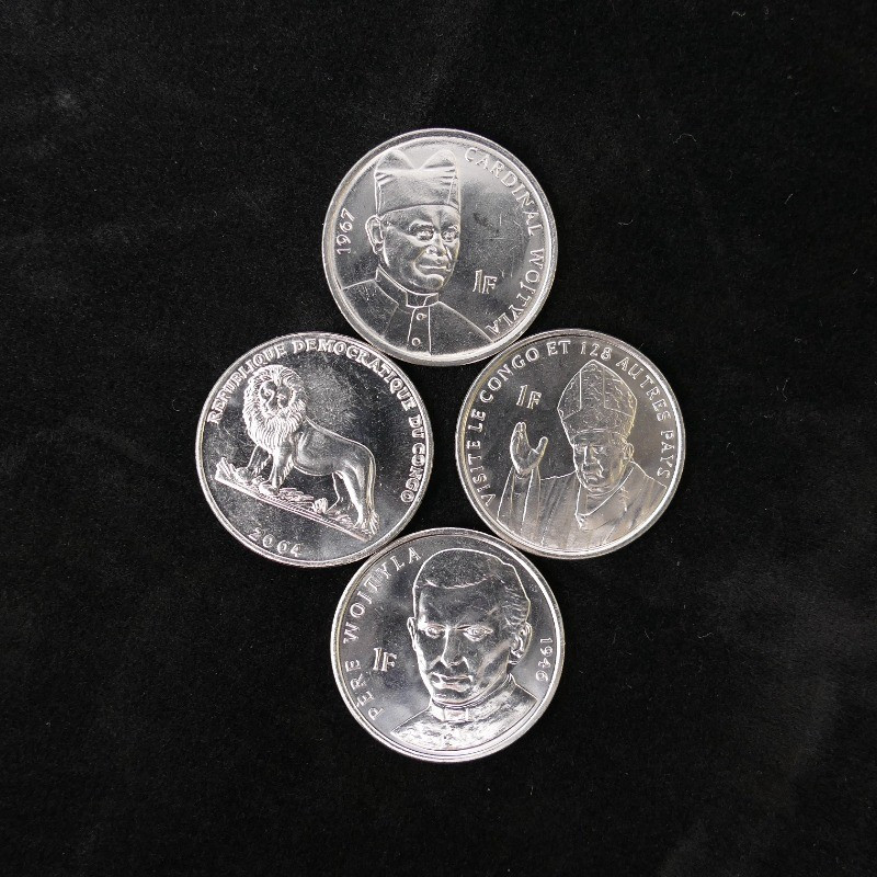 Congo 4 monnaies de collection.