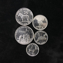 Érythrée 5 monnaies de collection.