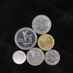 Géorgie 6 monnaies de collection.