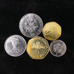 Haïti 5 monnaies de collection.