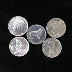 Iles Cook 5 monnaies de collection.