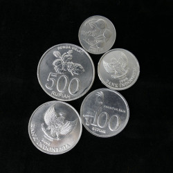 Indonésie 5 monnaies de collection.