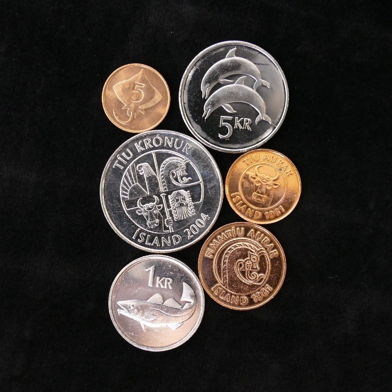 Islande 6 monnaies de collection.