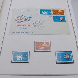 Collection historique des timbres Europa 1976-1979 en album Cérès.