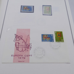 Collection historique des timbres Europa 1976-1979 en album Cérès.