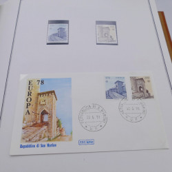 Collection historique des timbres Europa 1976-1979 en album Cérès.