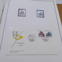 Collection historique des timbres Europa 1976-1979 en album Cérès.