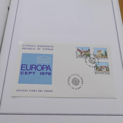 Collection historique des timbres Europa 1976-1979 en album Cérès.