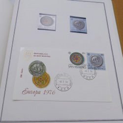 Collection historique des timbres Europa 1976-1979 en album Cérès.