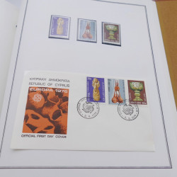 Collection historique des timbres Europa 1976-1979 en album Cérès.