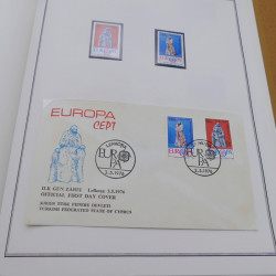 Collection historique des timbres Europa 1976-1979 en album Cérès.