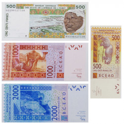 Afrique Occidentale 4 billets de banque neufs.