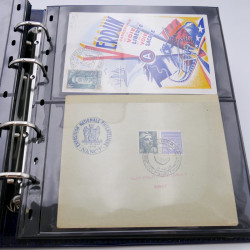 Lot de commémoratifs et cartes postales de France 1879-1956.