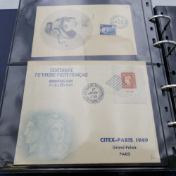 Lot de commémoratifs et cartes postales de France 1879-1956.