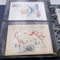 Lot de commémoratifs et cartes postales de France 1879-1956.