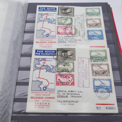 Lot de lettres, commémoratifs de Belgique et colonies.