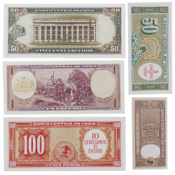 Chili 5 billets de banque neufs.