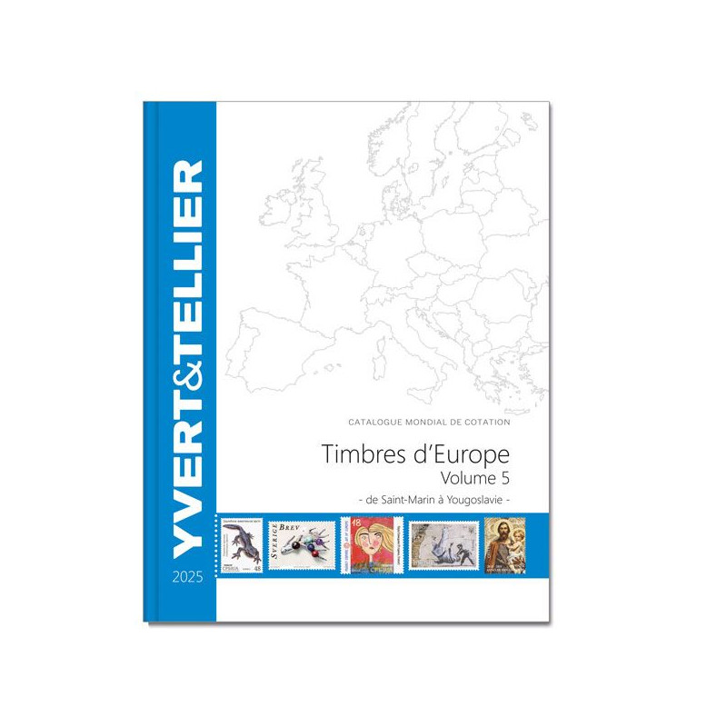 Catalogue de cotation Yvert timbres d'Europe volume 5 - Saint Marin à Yougoslavie.