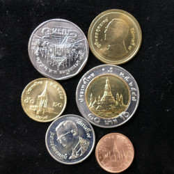 Thaïlande 6 monnaies de collection.