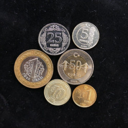 Turquie 6 monnaies de collection.