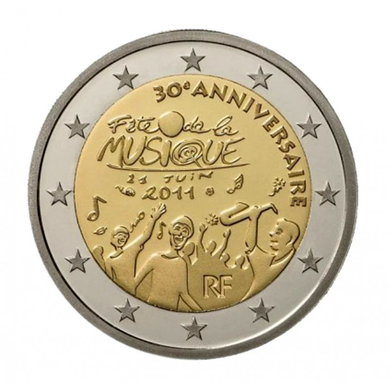 2 euros commémorative France 2011 - Fête de la Musique.
