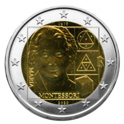 2 euros commémorative Italie 2020 - Maria Montessori.