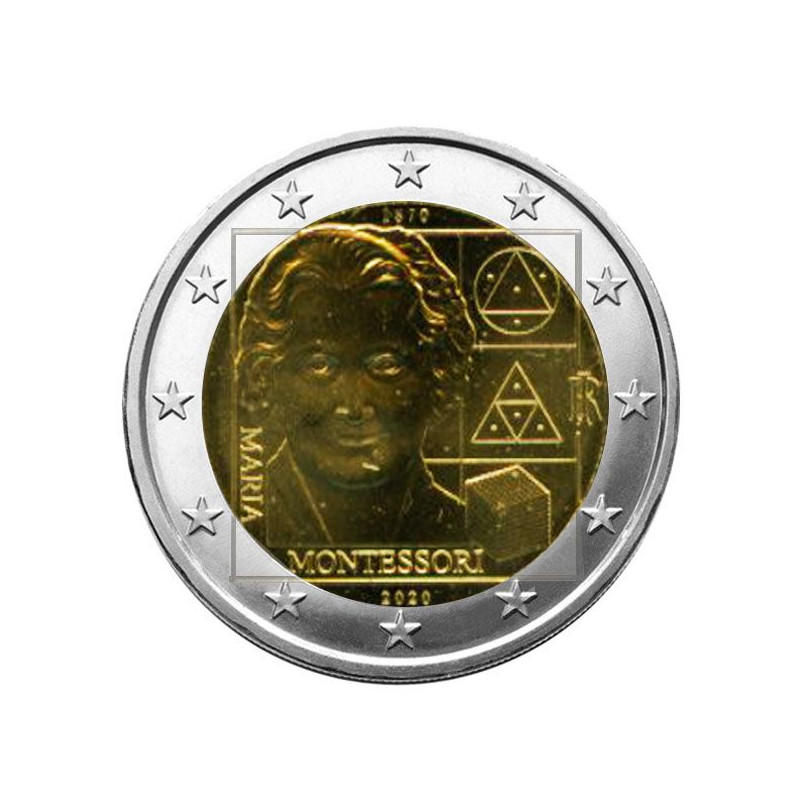 2 euros commémorative Italie 2020 - Maria Montessori.