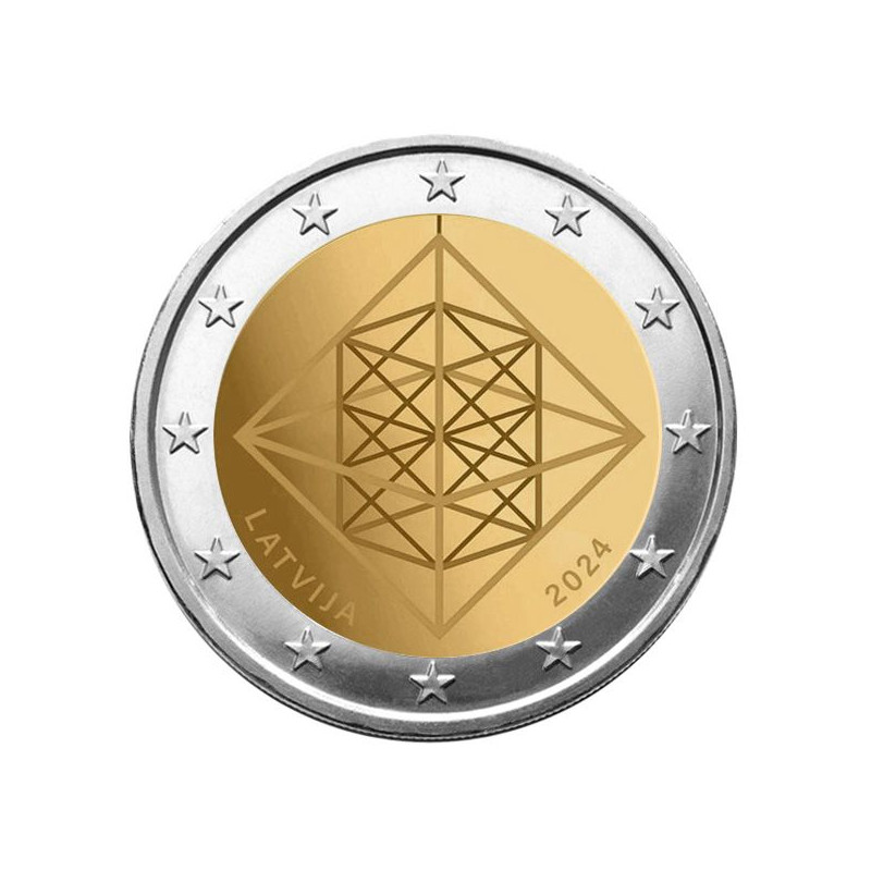 2 euros commémorative Lettonie 2024 - Himmeli Solstice d'Hiver.