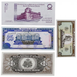 Haïti 4 billets de banque neufs.