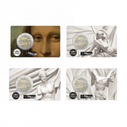 Série de 4 coincards 2 euros BU France 2025 Musée du Louvre.