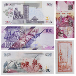 Kenya 5 billets de banque neufs.