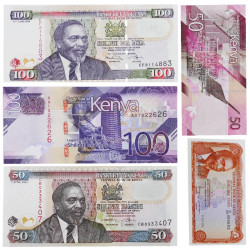 Kenya 5 billets de banque neufs.