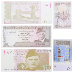 Pakistan 5 billets de banque neufs.