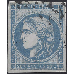 Bordeaux timbre de France N°45Cb outremer oblitéré, R.