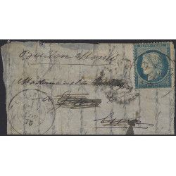 Pli confié du Ballon monté LE GENERAL UHRICH avec cachet des aéronautes. RR