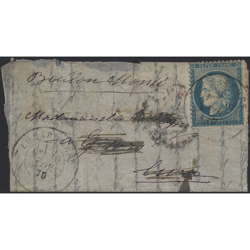 Pli confié du Ballon monté LE GENERAL UHRICH avec cachet des aéronautes. RR