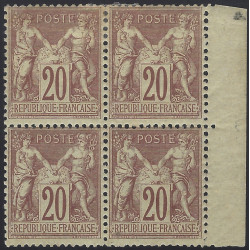 Sage timbre de France N°67 bloc de 4 bdf neuf*, R.