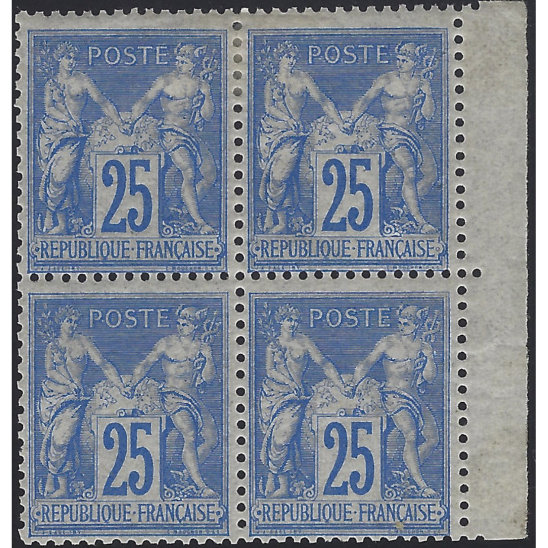 Sage timbre de France N°78 bloc de 4 bdf neuf*, R.
