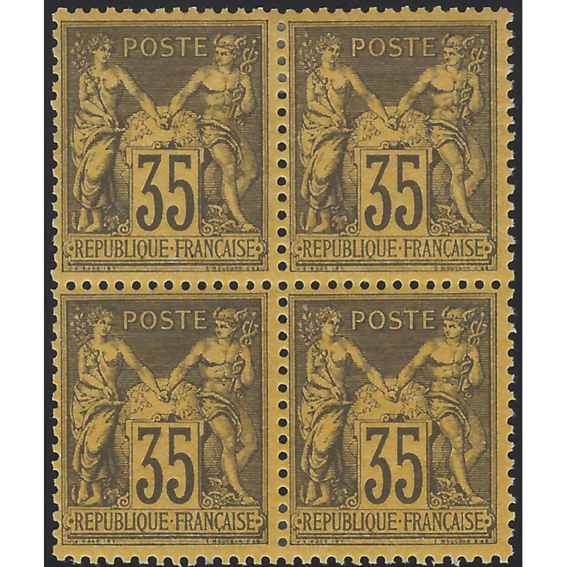 Sage timbre de France N°93 bloc de 4 neuf*, R.