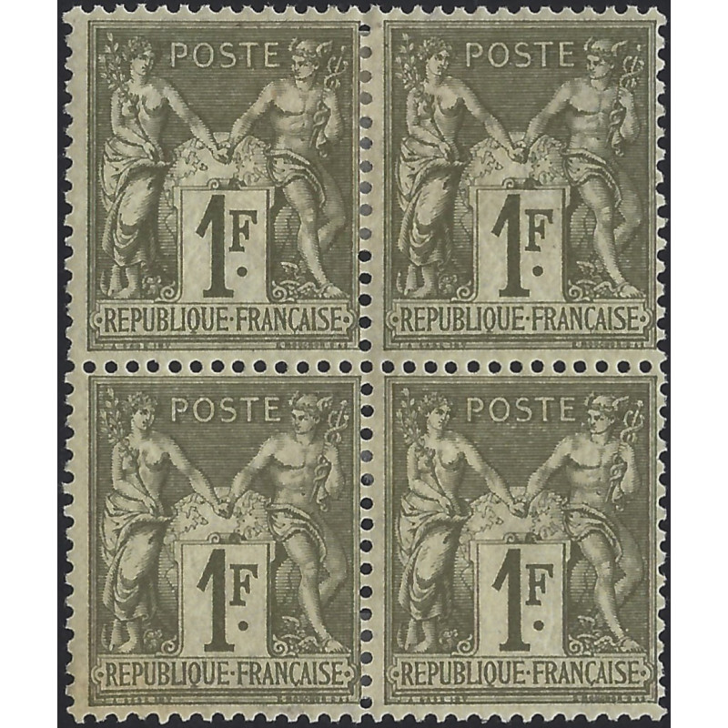 Sage timbre de France N°72 bloc de 4 neuf*, RR.