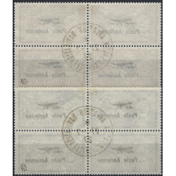 Timbres poste aérienne N°1-2 série en bloc de 4 oblitéré, R.