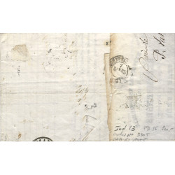 Empire non dentelé N°14A oblitéré cercle de points sur pli commercial 1860.