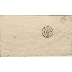 Cérès non dentelé N°1 paire oblitéré sur pli pour Paris 1852.
