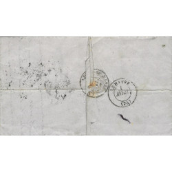 Cérès N°2 et Présidence N°9 oblitérés sur pli de Paris 1853, R.