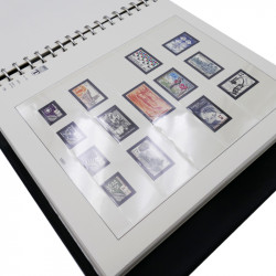 Reliure Lindner avec feuilles préimprimées France 1984-1989.
