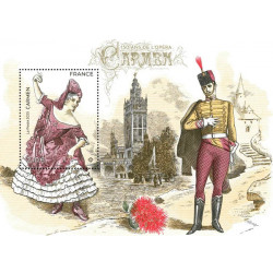 Feuillet de timbre 150 ans de l'Opéra Carmen N°F5859 neuf**.